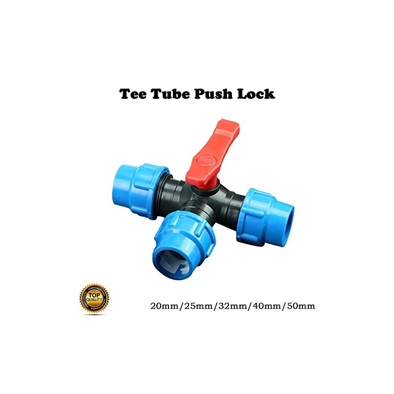 BE-TOOL Water Compression Fitting, 1PC Compression Tee Fitting Water Pipe