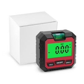 Domary Digital Electronic Level and Angle Gauge, Angle Finder with Bubble Level and Magnetic Base, Digital Inclinometer Angle Measuring Tool for Woodworking, Construction and Machinery