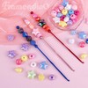 Framendino, 6 Pack DIY Beadable Crochet Hooks Knitting Needles Set
