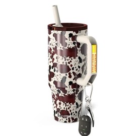 Thicc Buddy | Leak Proof - Double Wall Vacuum Sealed Tumbler - Handle Fits Lip Balm & Keys - Drinkware:_Cowabunga_40