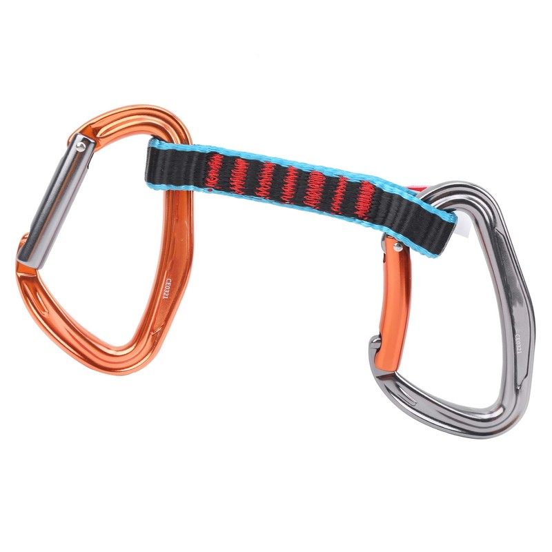 Fybida Climbing Quickdraw Anti‑aging Curved Protection Safety Lock Extender Nylon
