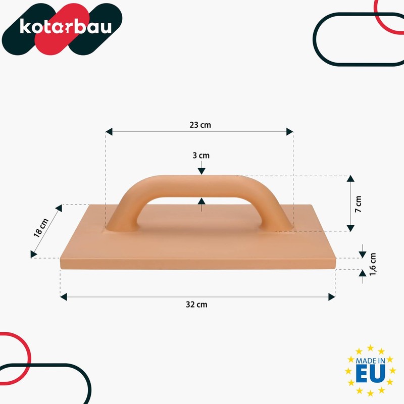 KOTARBAU® PU Grating Board for Masons 320 mm for Smoothing