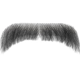 VIJIGIA ZOOCOOL Human Hair Full Hand Tied Realistic Fake Mustache Brown Human Hair Jack Sparrow Fake Beard Fake Goatee Costume Beard Fake Facial Hair Lace Beard for Women Hallow