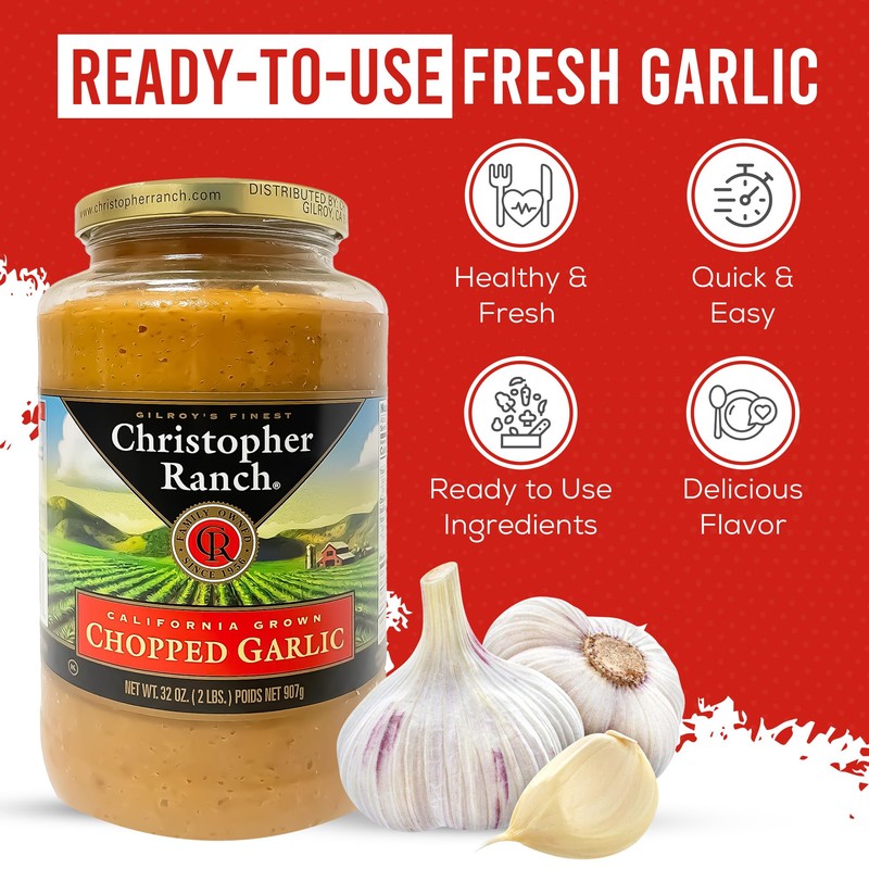 Christopher Ranch Chopped Garlic in Olive Oil | California-Grown Fresh