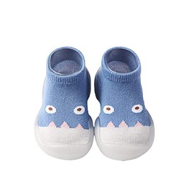 2Pcs/Set Toddler Baby Socks Shoes Anti-Slip Walking Socks Thin Socks Children Baby Girl Boys Floor Socks (6-12 Months,Blue)