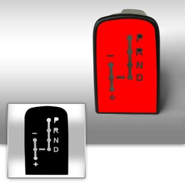 Shifter Gear Position Indicator Vinyl Overlay Wrap Decal Compatible with Maserati Granturismo Quattroporte - Carbon Fiber Yellow