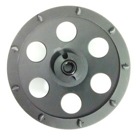 7-Inch PCD Cup Wheel Grinder 5/8"-11 Threaded - 9 Segments - Poly Crystaline Cup for Removing Epoxy, Glue, Paint and Mastic
