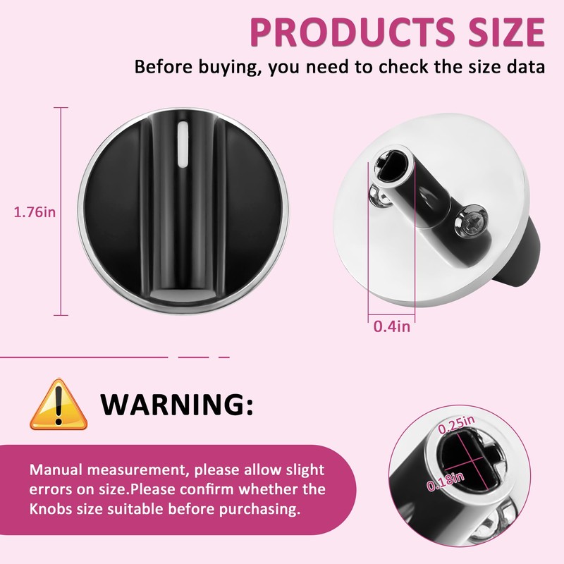 650847 Knob Cooktop Stove Replacements Compatible for Bosch Stove Knobs