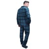 KRUXADER Mens Cotton Flannel Pajamas PJ's Winter Warm PJs (L,