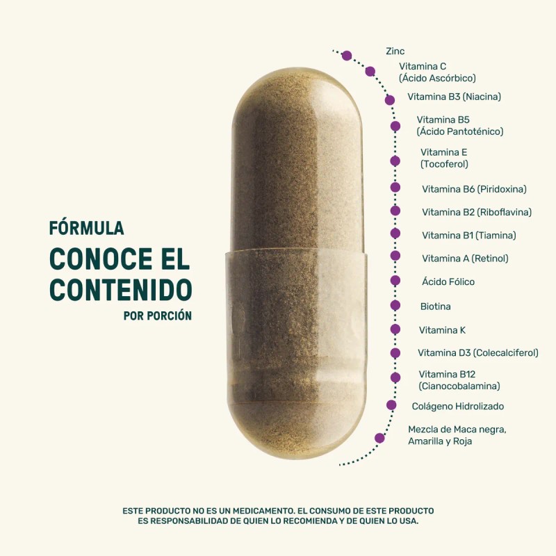 Multivitamínico Para Mujer Life 360+ All Woman Colágeno Maca Vitaminas