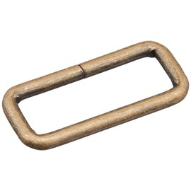 Ichinen Access Family Tool 56772 Square Can (Small Can), Inner Dimensions 1.2 x 0.4 inches (30 x 10 mm), Wire Diameter 0.1 inches (3.2 mm), Antique Gold, Pack of 10