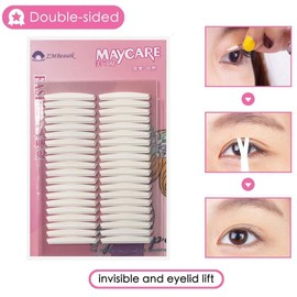 ZMBeautk 600Pcs Premium Quality Complexion Natural Invisible Single Side Eyelid Tape Stickers Medical-use Fiber Eyelid Lift Strip, Instant Eye Lift Without Surgery, Perfect for Uneven Mono-Eyelids