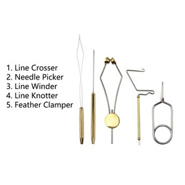 SEIWEI Fly Fishing Tying Kit with Spool Holder, Wire Threader, Knot Whip, Hoe Pliers for Tying Quick Knots, Hair and Hooks, Loop Tying for Fly Fishing