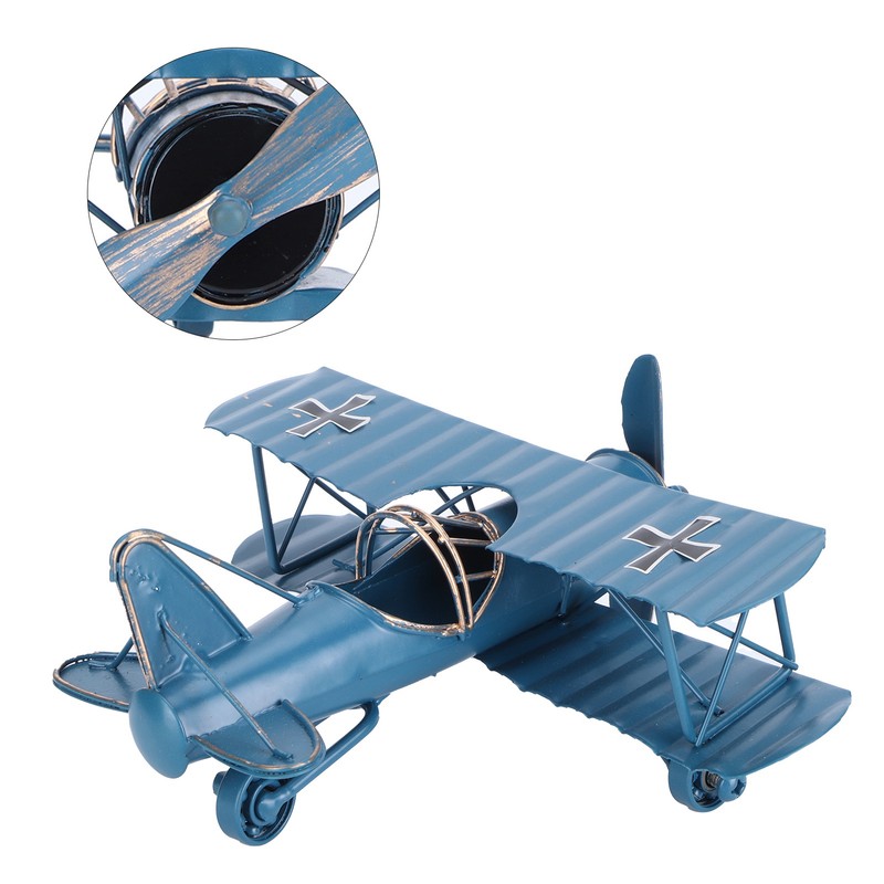 Iron Aircraft Model Innovative Airplane Handicraft Office Bar Desktop Ornament