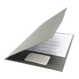 Smiling Art Presentation Folder Document Folder in A4 Made of 320 g/m² Kraft Paper Pack of 10 Can be Used for School, University, Project, Business (Grey, Pack of 10)