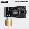 SANKINS Gate Door Latch, Dual-Sided Operation, Heavy Duty Durable Gate