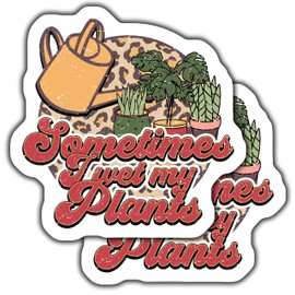 2-Pack 5-Inch Plant Lover Stickers - Fun Gardening Decals - Cute Watering Can and Plant Designs - Perfect for Laptops Water Bottles Notebooks and More - CCSTICKER13377