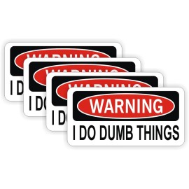 Unbranded/Generic 4x I Do Dumb Things Hard Hat Stickers Decals Funny Dirt Bike Motorcycle Helmets