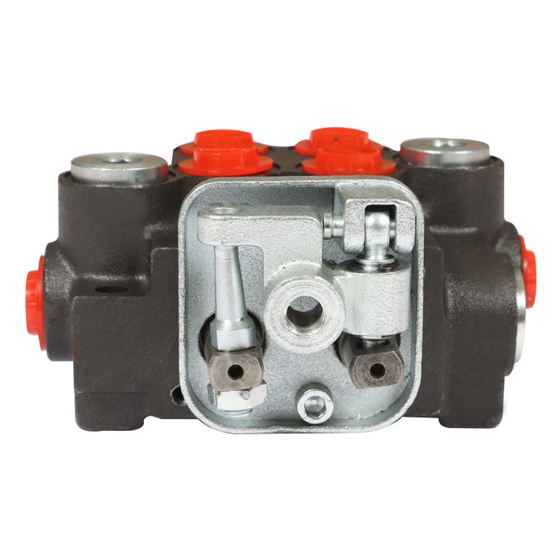 TINVHY 2 Spool Adjustable Hydraulic Directional Joystick Control Valve Monoblock