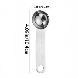 3 PCS Measuring Spoons Stainless Steel Measuring Spoons Heavy Duty Tablespoon Wide Handle Anti Shake Teaspoons 5ml Hanging Hole Table Scoops Metal Kitchen Gadgets for Cooking Baking Coffee Tea Spices