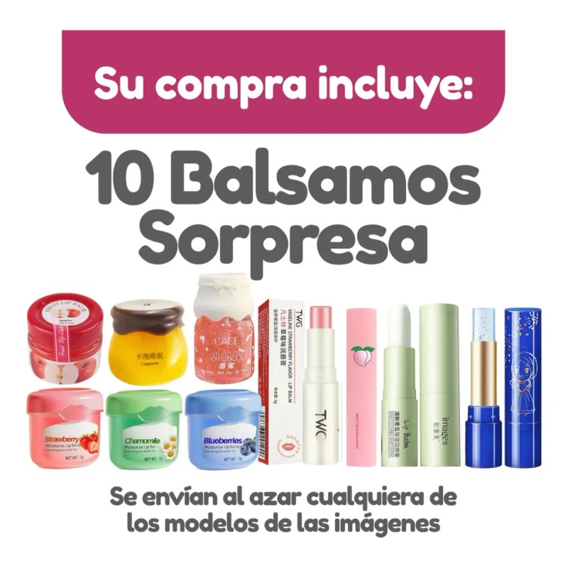 Remate Balsamo Labial Lip Gloss Hidratante Brillo Labios 10p