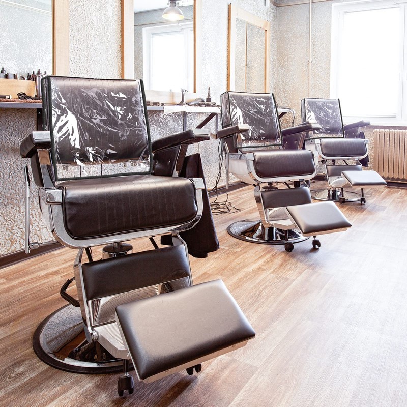 Hoolerry 4 Pcs Salon Chair Cover, Clear Square Chair Protectors,