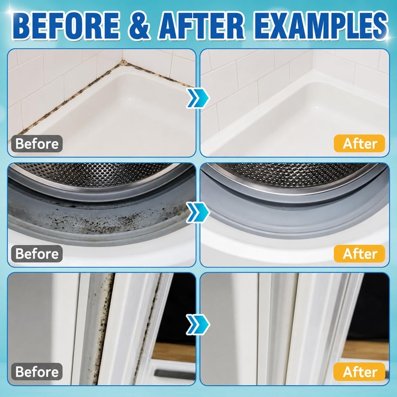 Mold Stain Cleaner Gel for Washing Machine, Shower, Tile &