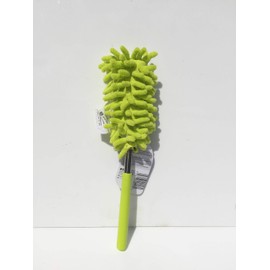 ProClean Ausziehbarer Chenille-Staubwedel, ergonomischer, weicher Griff, um 360 Grad drehbarer Kopf, ausziehbar auf 74 cm, Grün