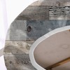 Rustic Board Oval Fitted Tablecloths, Farmhouse Wood Texture Elastic Edged