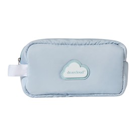 dearcloud Soft Blue Cosmetics Bag - Lightweight Makeup Bag & Travel Organizer (Soft Blue)