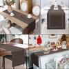 BAZIOE Linen Table Runner Brown Table Runner Washable Modern Table