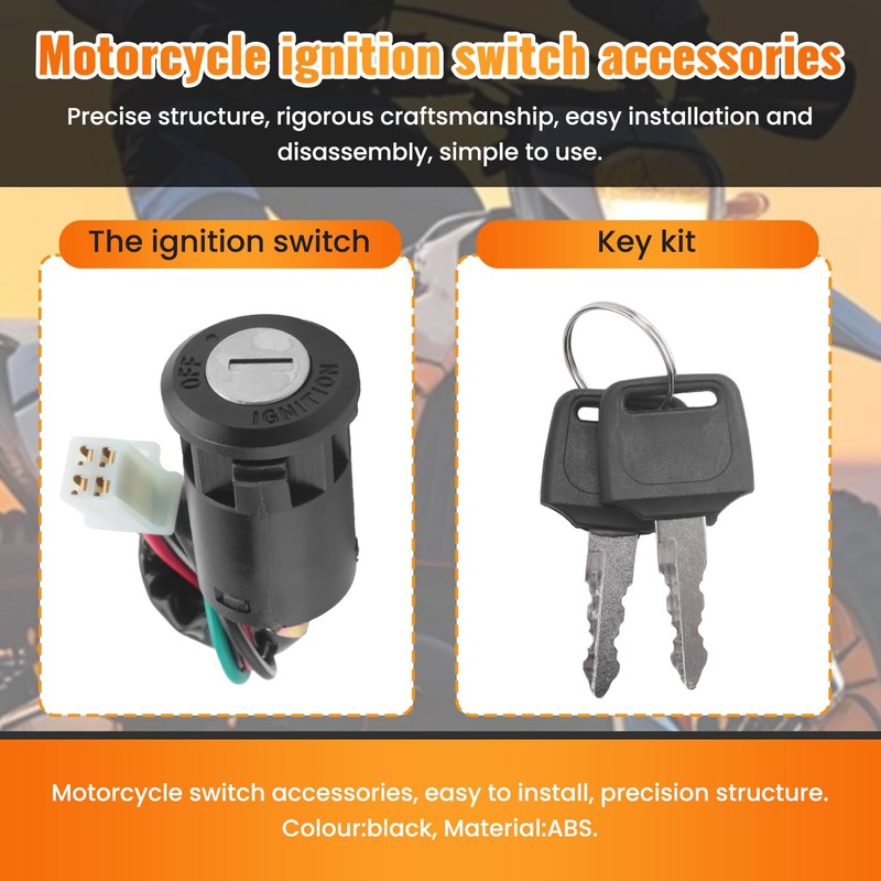 Byttlerom 4 Wire Ignition Switch Key for 50Cc 110Cc 125Cc