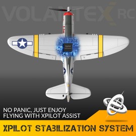 VOLANTEXRC RC Plane 4-CH RC Airplane Ready to Fly P-47 Thunderbolt WWII Remote Control Plane for Beginners with Xpilot Stabilization System, One Key Aerobatic (761-16)