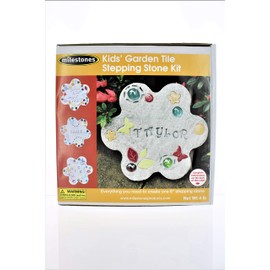 Milestones Kids Garden Tile Stepping Stone Kit, Multi-Color