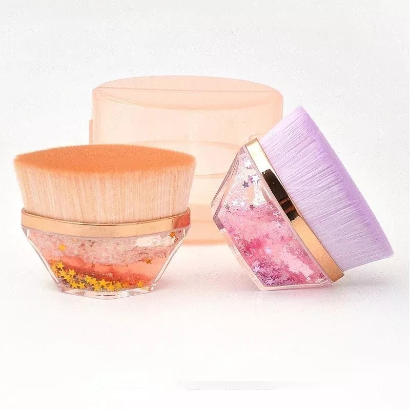 Eco R. 12 Piezas Brocha Magica Kabuki Glitter Plana Base
