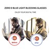 Zéro D Lente limpia redonda azul bloqueo de luz gafas