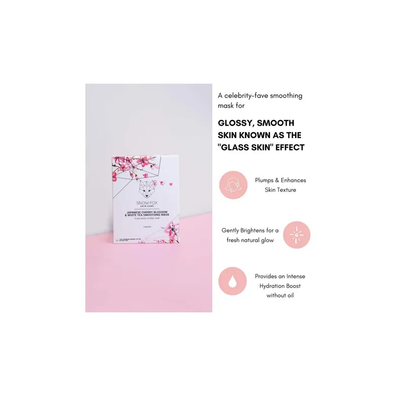 Snow Fox Skincare - Mascarilla Calmante Japonesa Con Flor De