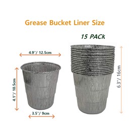Firsgrill Firsgrill 30-Pack Grease Bucket Liners Replacment for Mostly Z Grill, Green Mountain Pellet Wood Smoker