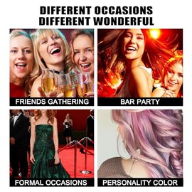 3 Peine de Tiza para el Cabello, Color Rosa Temporal, Lavable, y Amigable para el Cabello, Proceso de Aplicación Simple para Cosplay DIY Fiesta de Cumpleaños de Navidad
