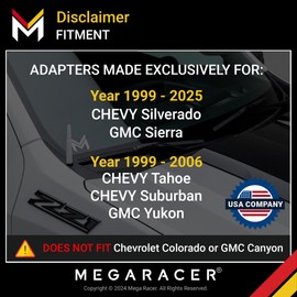 Anodized Black 50 Cal Bullet Antenna for Chevy Silverado & GMC Sierra 1999-2025 – Rugged Billet 6061 Aluminum, Corrosion-Resistant, Short Replacement, Car Wash Safe, Cool Truck Accessories Upgrade