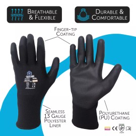 GlovBE 120 PAIRS Work Garden Gloves Mechanic Construction Safety bulk wholesale - XL