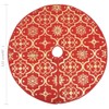 "vidaXL Luxury Christmas Tree Skirt with Sock - Red Fabric,