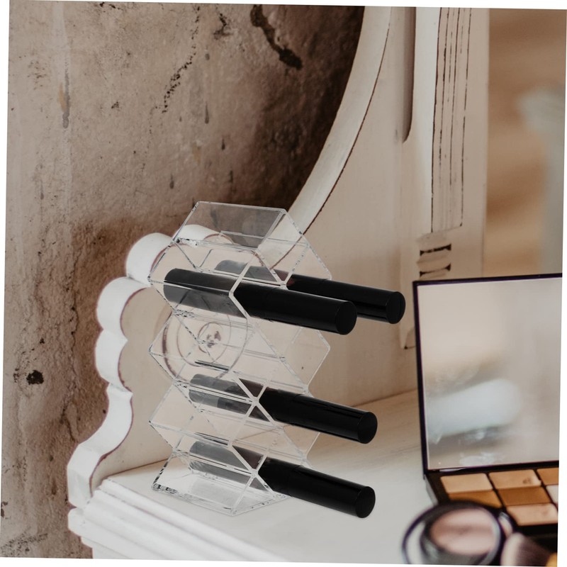 WOONEKY Transparent Acrylic Lipstick Holder Compact Makeup Storage Organizer for