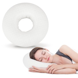 RoamReady Ear Piercing Pillow for Side Sleepers, Ear Pillows with Holes for Ear Pain, Ear Inflammation Pressure Sores, Cotton Earring Pillow for CNH Side Sleepers