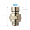 OFFO Shower Head Swivel Ball Adapter, Brushed Nickel All Metal