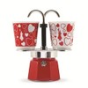 Bialetti Mini Express Moka Set With 2 Cups Heart 90ml