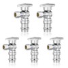 5-Pack GUOFIS Angle Stop Valve,1/2" Nominal Press Inlet x 3/8"