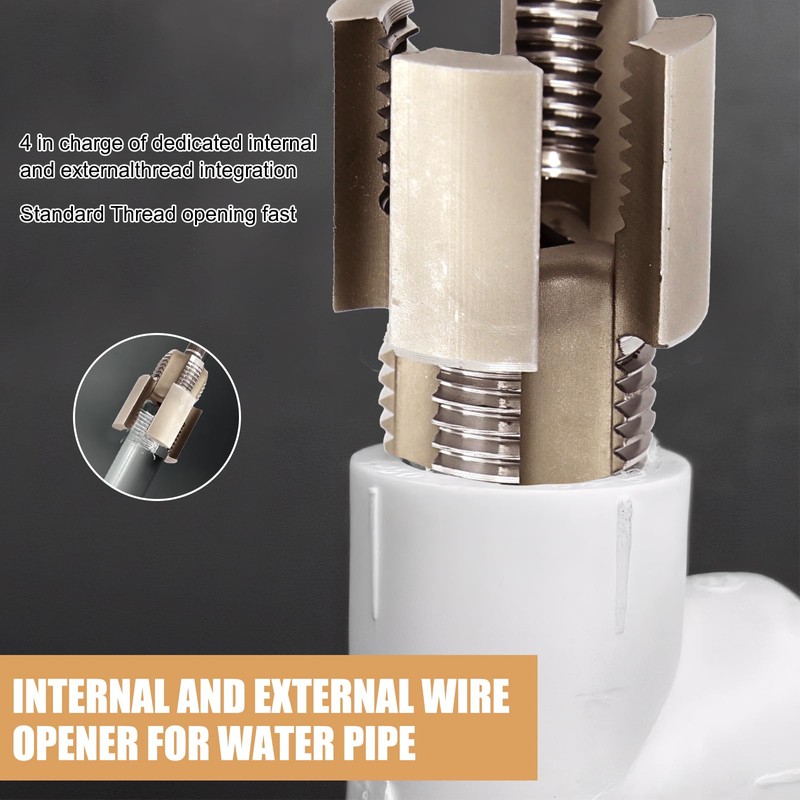 2PCS Integrated Internal & External Pipe Threading Tool, Pipe Threading