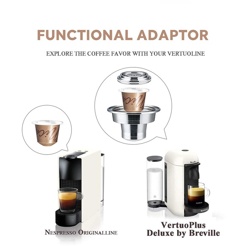 Sesama Reusable Coffee Pods Adapter Stainless Steel Converter Holder Compatible