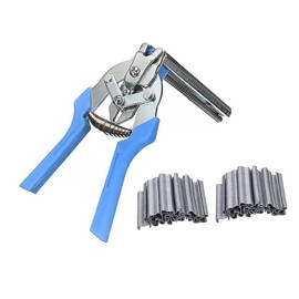 Gadpiparty 1 Set Ring Pliers with Clips for Efficient Cage Repair and Fencing Durable Semi Automatic Tool for Quick Installation of Feed Fences and Animal Cages Complete with Fastening Clips